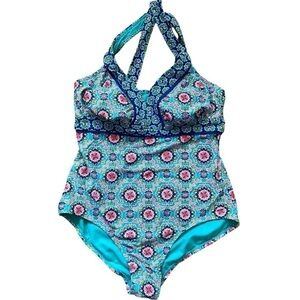 Catalina swimsuit, size 16/18, shelf bra with removable padding, cute print